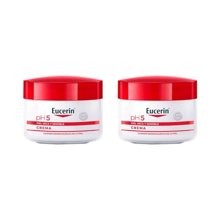 EUCERIN CREMA PIEL SENSIBLE PH-5; 75ML+75ML
