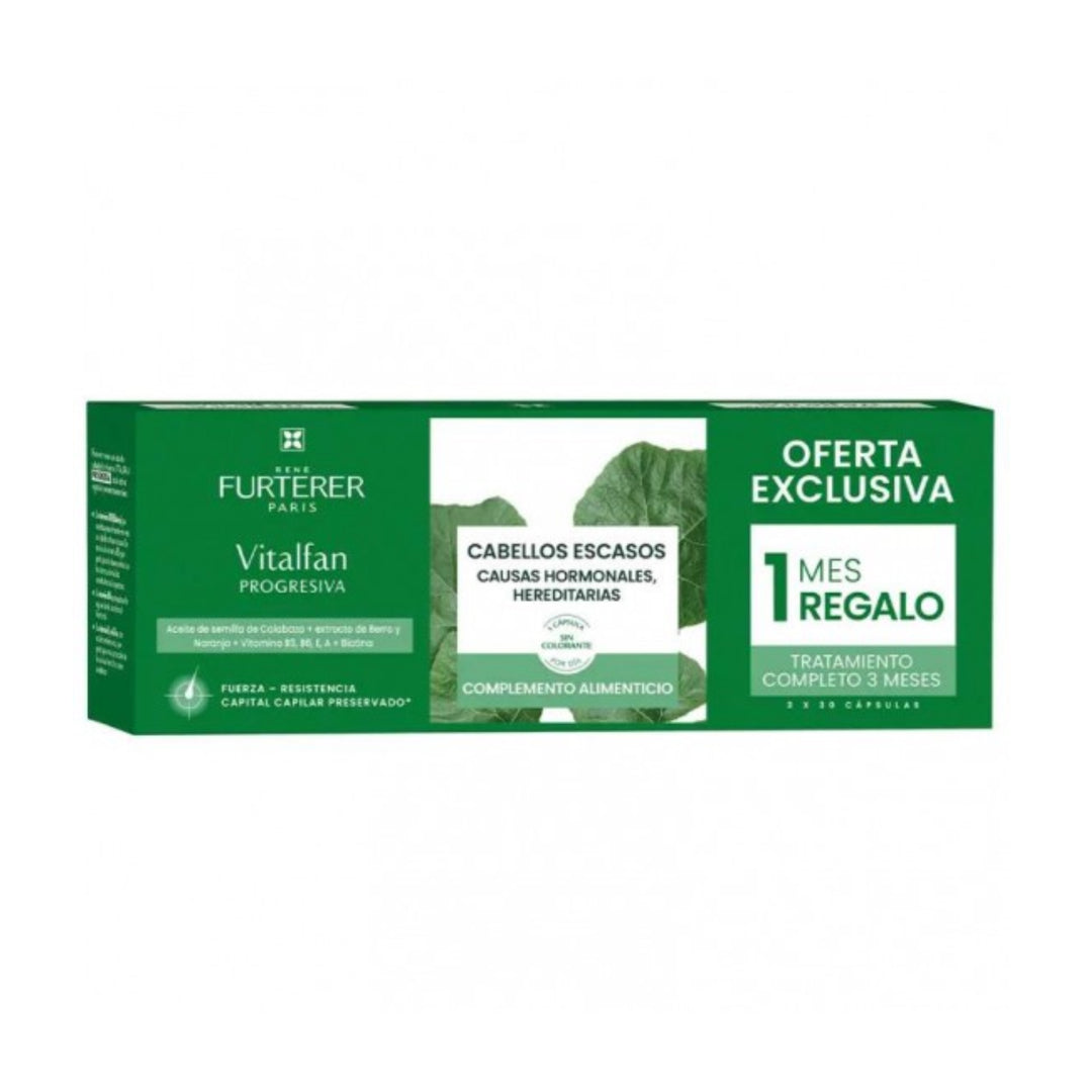 VITALFAN ANTICAIDA CAIDA PROGRESIVA ;3 ENVASES 30 CAPSULAS