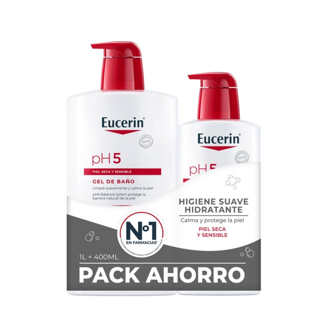 EUCERIN PH5 GEL DE BAÑO 1L+ 400ML