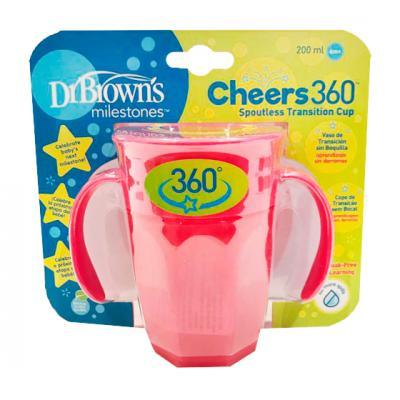 DR BROWN´S VASO 360º SIN BOQUILLA ROSA 200 ML