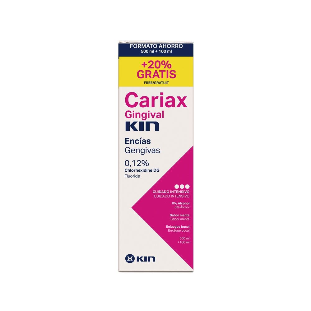 CARIAX GINGIVAL ENJUAGUE BUCAL; 500 ML + 100 ML