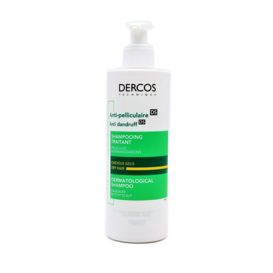DERCOS TECHNIQUE ANTICASPA CHAMPU CABELLO SECO ; 390 ML