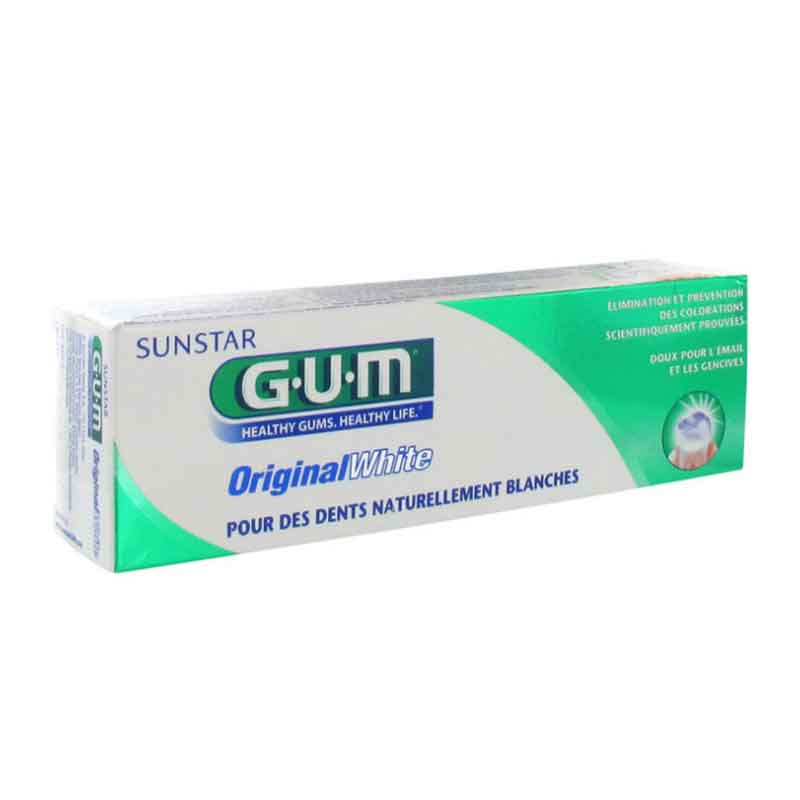GUM ORIGINAL WHITE PASTA DENTAL ; 75 ML