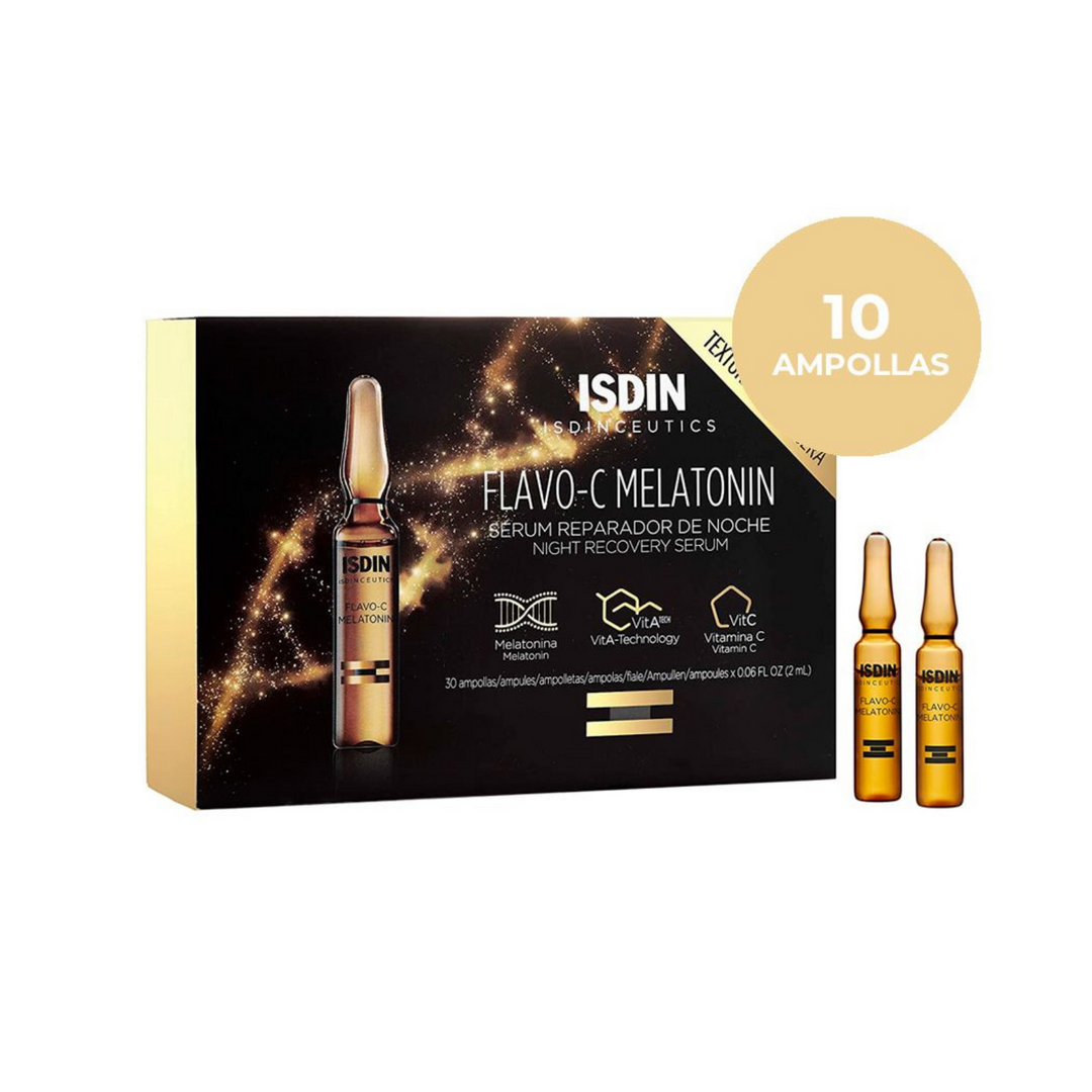 ISDINCEUTICS FLAVO-C MELATONIN 10 AMPOLLAS ;2 ML