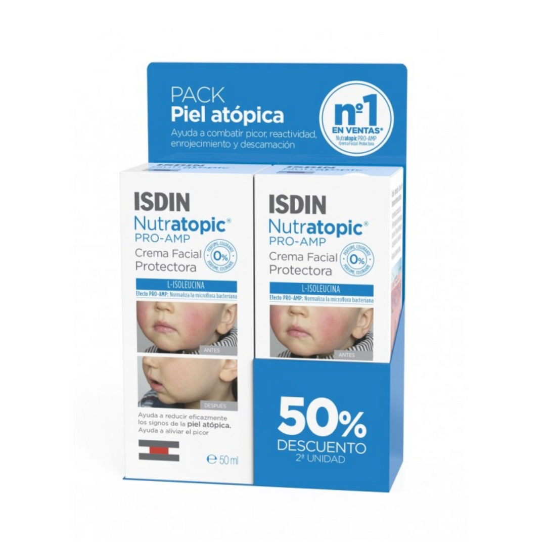ISDIN NUTRATOPIC PRO AMP CREMA FACIAL DUPLO; 50ML+50ML
