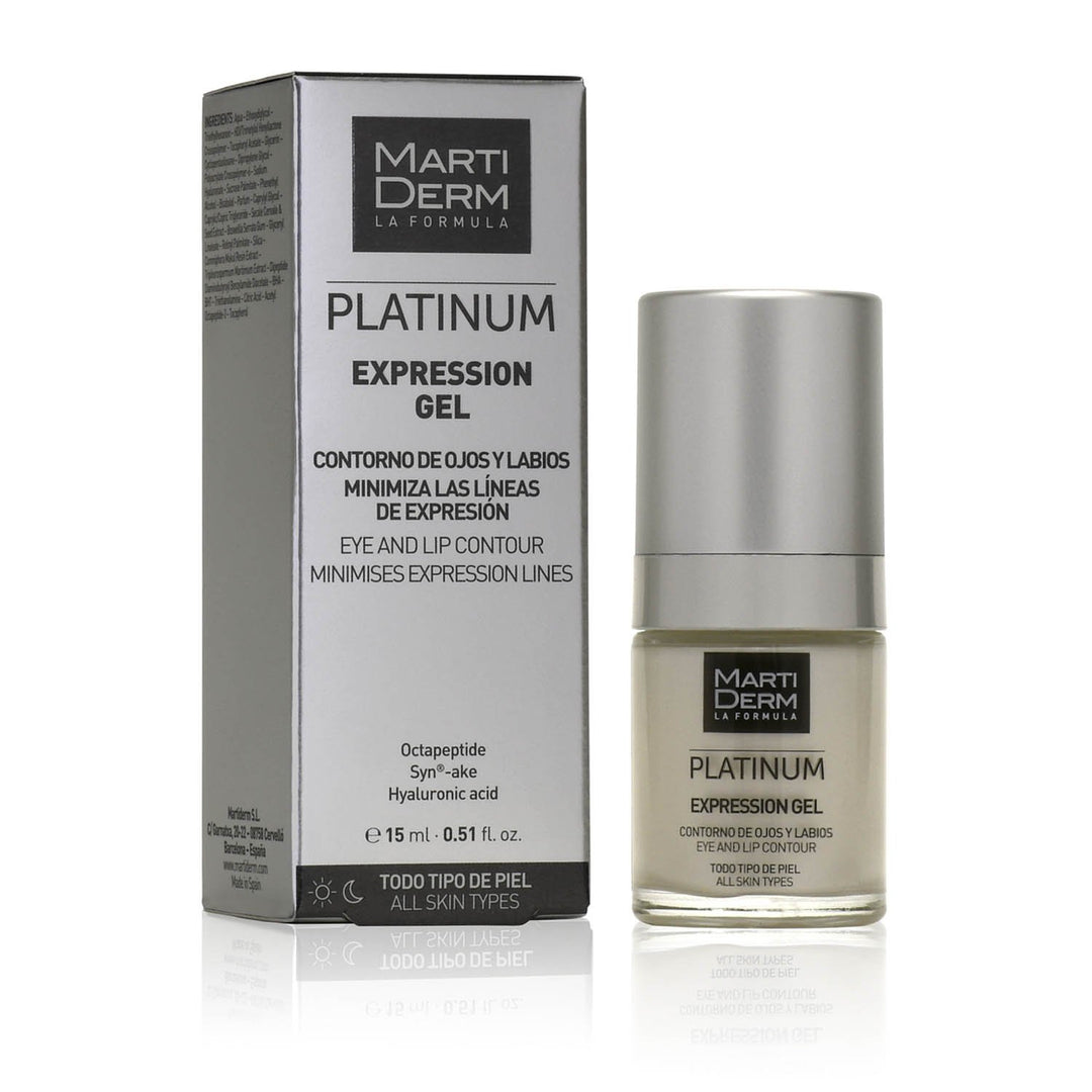 MARTIDERM PLATINUM EXPRESSION GEL CONTORNO OJOS Y LABIOS ;15 ML