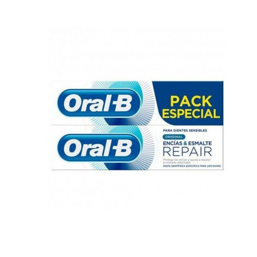 ORAL-B PASTA ENCIAS & ESMALTE REPAIR ORIGINAL; 2X 75 ML + 25 ML