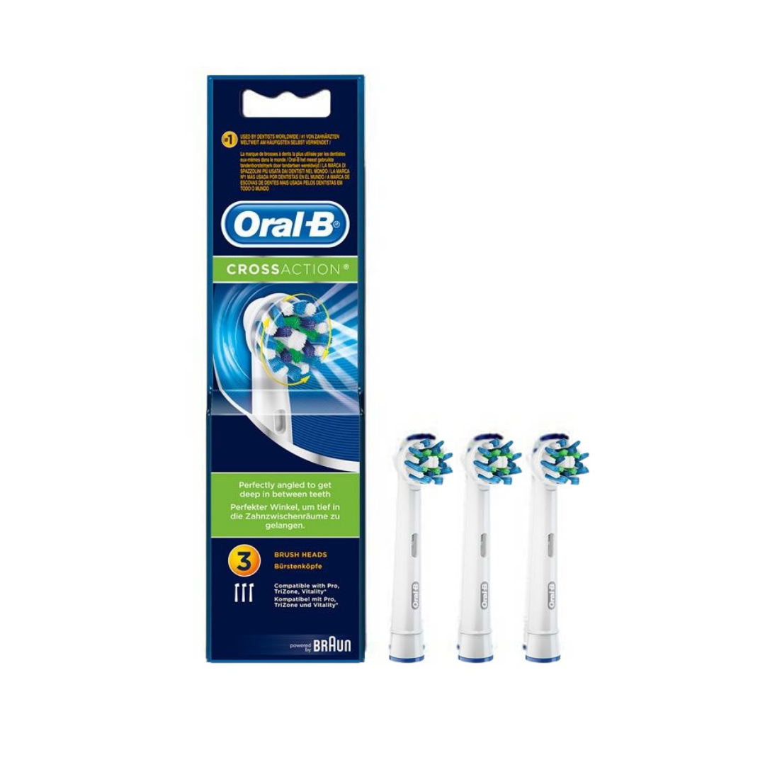 ORAL-B RECAMBIO CROSS ACTION CEPILLO DENTAL ELECTRICO RECARGABLE ; 3 u