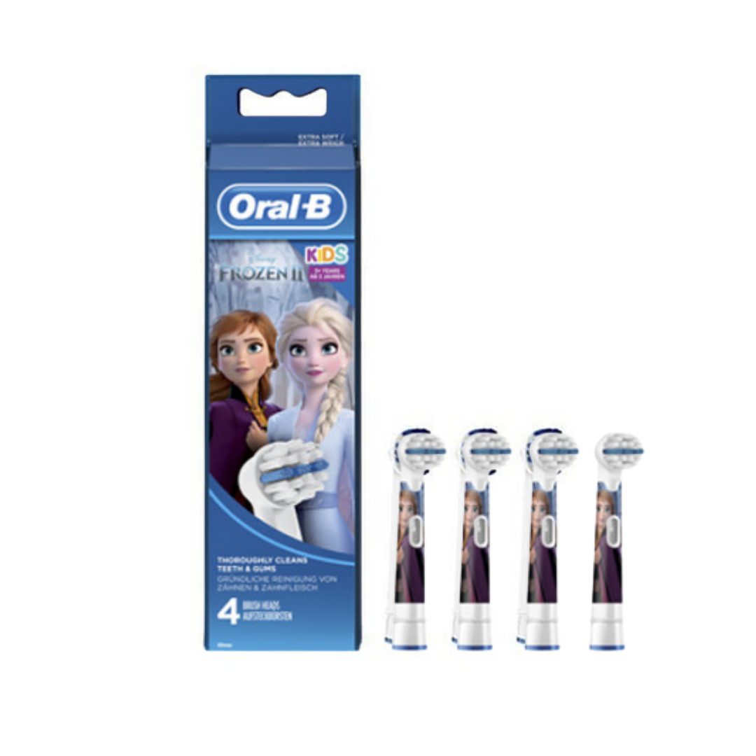 ORAL-B RECAMBIO FROZEN II CEPILLO DENTAL ELECTRICO RECARGABLE INFANTIL KIDS; 4 U