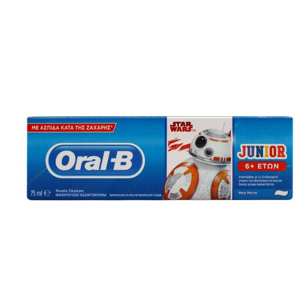 ORAL-B STAR WARS PASTA DENTAL INFANTIL + 6 AÑOS; 75 ML