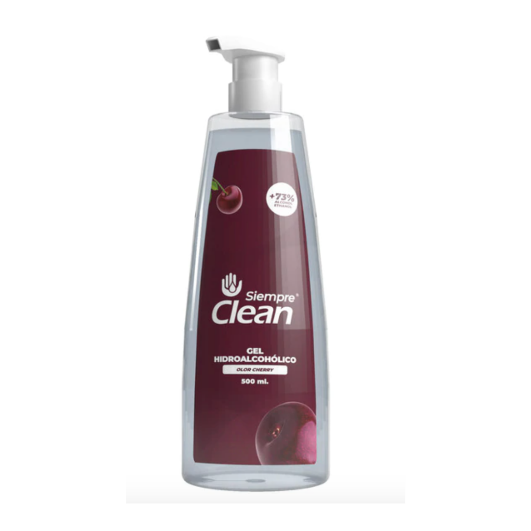 SIEMPRE CLEAN GEL HIDROALCOHOLICO CHERRY; 500 ML