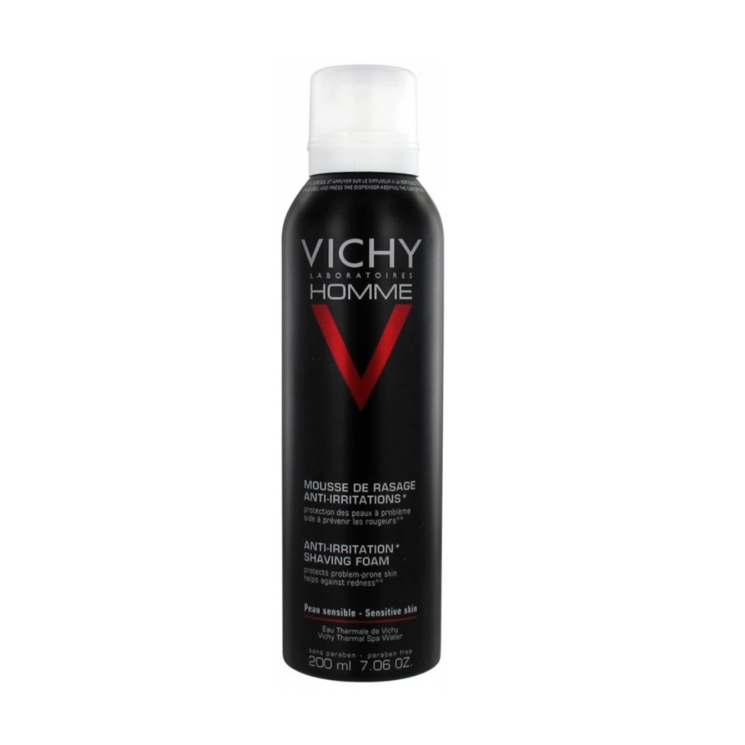 VICHY HOMME ESPUMA DE AFEITAR PIEL SENSIBLE AEROSOL; 200 ML
