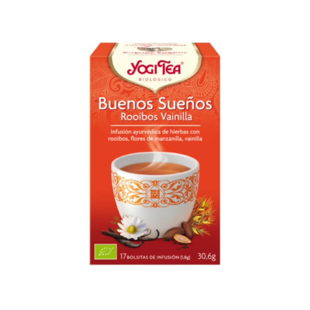 YOGI TEA BUENOS SUEÑOS ROOIBOS ; 17 BOLSITAS
