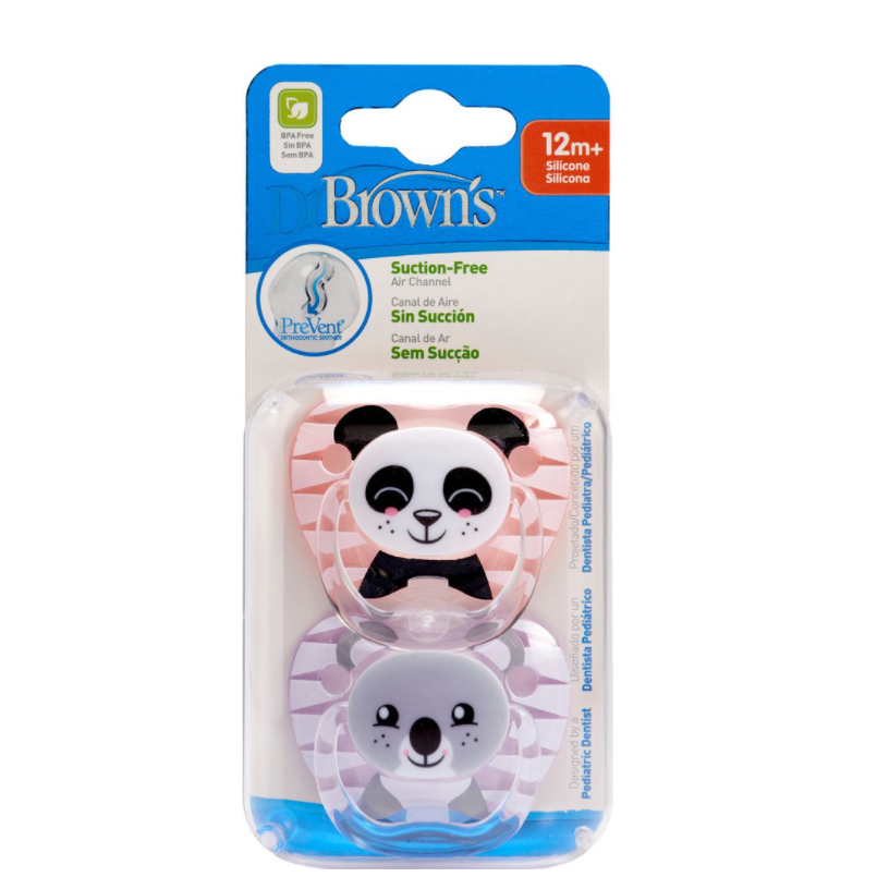 DR BROWN´S CHUPETE SILICONA PREVENT CLASSIC ANIMAL FACES NIÑA +12M T-3
