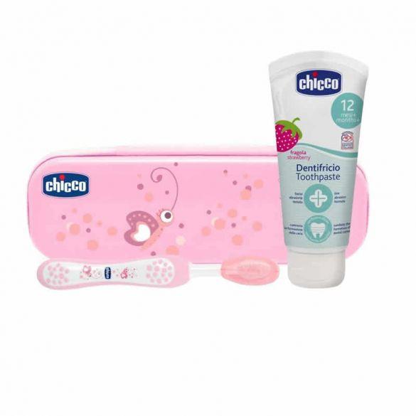 CHICCO SET DENTAL ROSA 12M+
