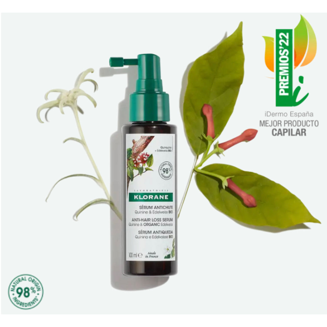 KLORANE SERUM ANTICAIDA A LA QUININA Y EDELWEISS BIO ; 100ML