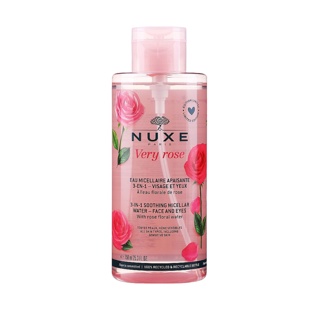 NUXE VERY ROSE AGUA MICELAR CALMANTE 3 EN 1; 750ML
