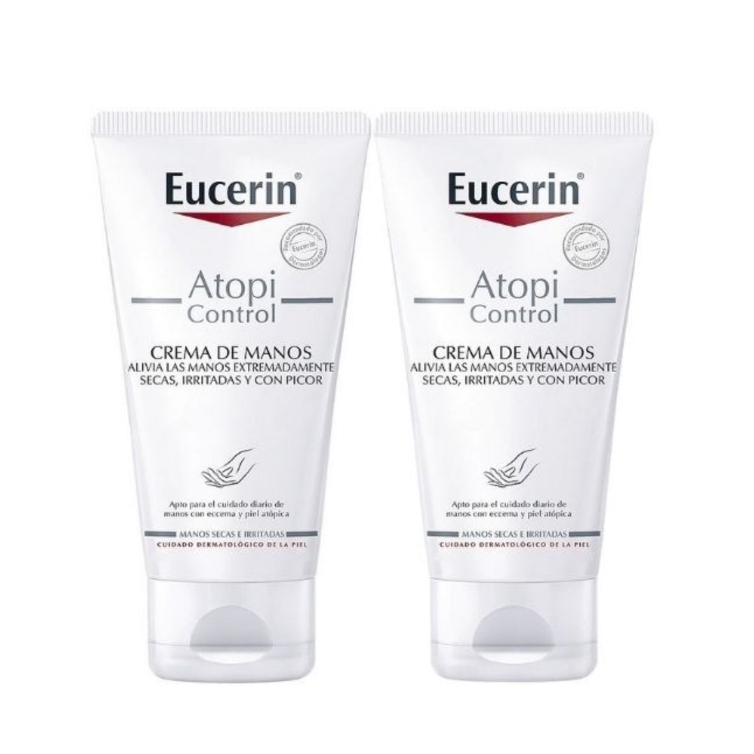EUCERIN DUPLO MANOS ATOPIC CONTROL; 75ML+75ML
