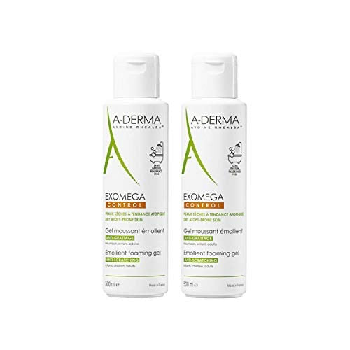 A-DERMA EXOMEGA CONTROL GEL LIMPIADOR EMOLIENTE PACK 2 x 500 ML