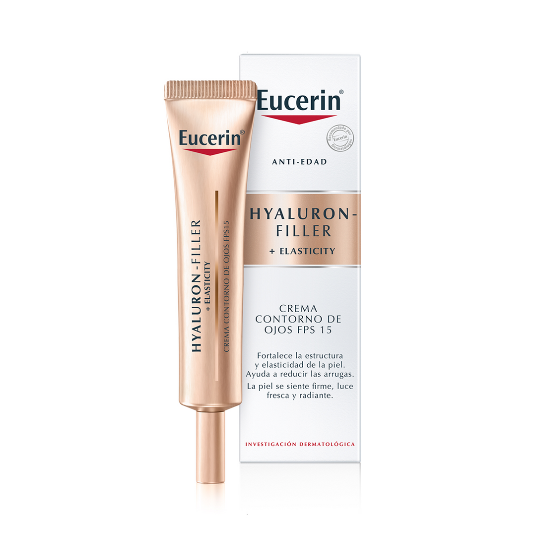 EUCERIN HYALURON FILLER + ELASTICITY FPS 15 CONTORNO DE OJOS; 15 ML