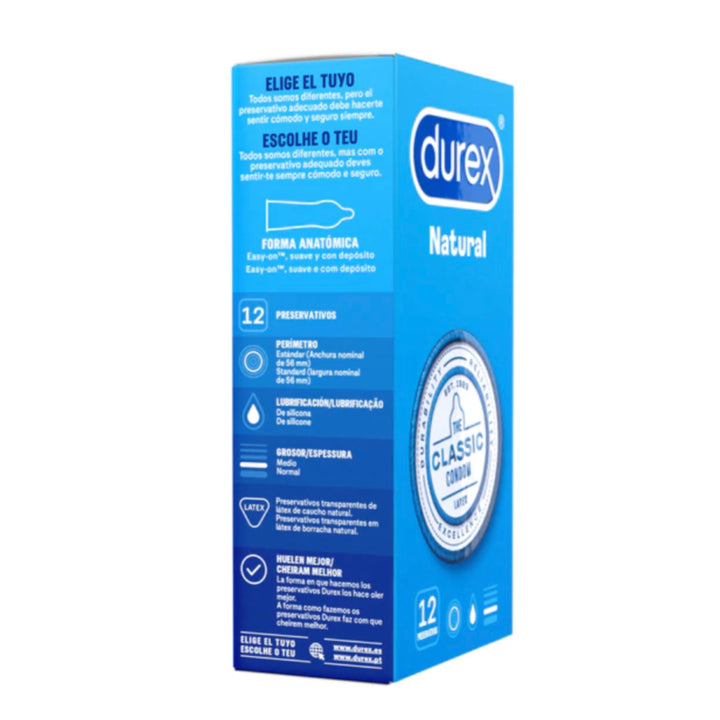 DUREX NATURAL PRESERVATIVOS DUPLO ;12X2 UNIDADES