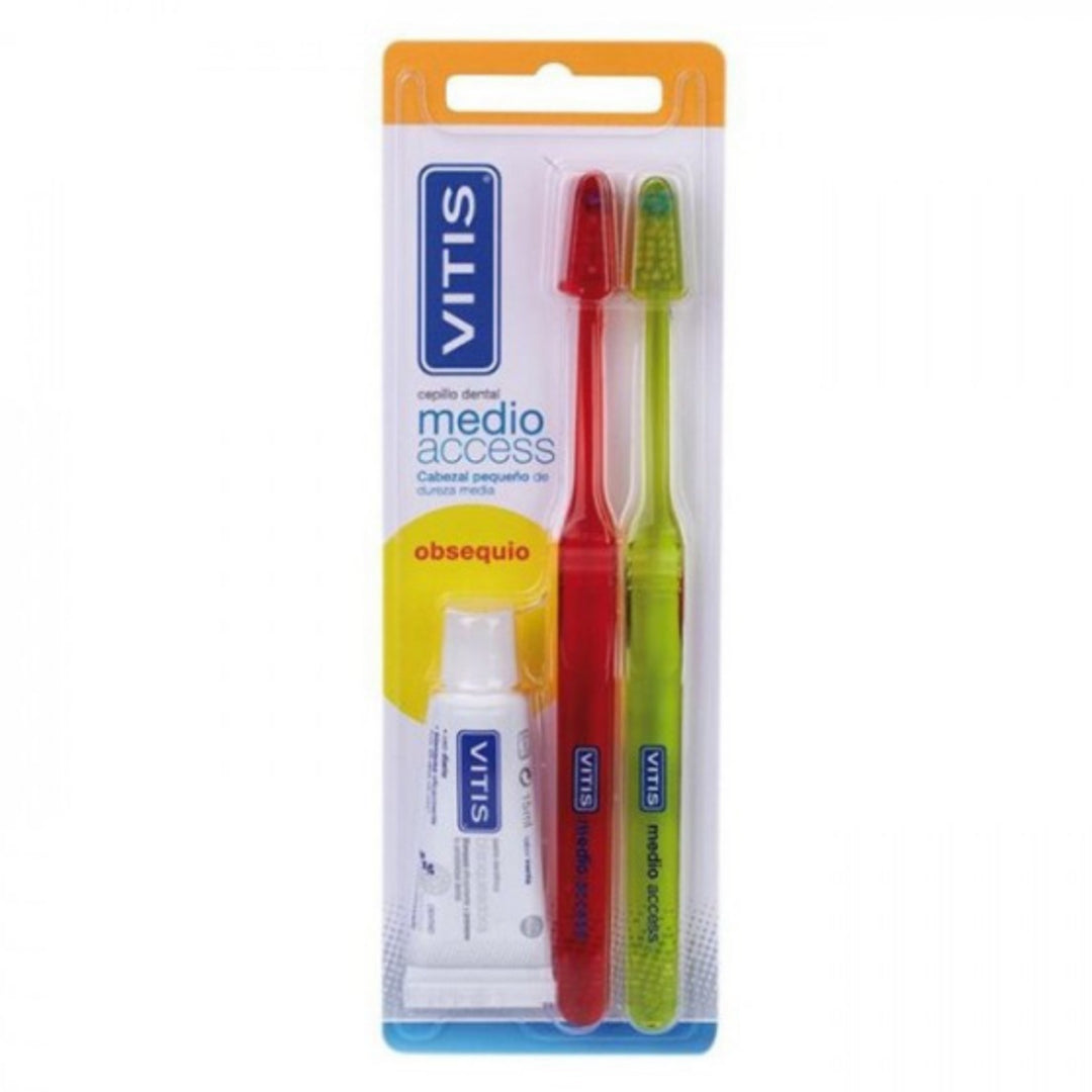 VITIS CEPILLO DENTAL ADULTO ACCESS MEDIO BLISTER 2 U