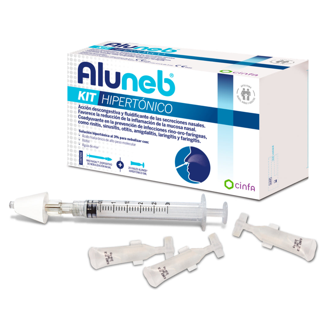 ALUNEB HIPERTONICO KIT 20 VIALES 5 ML+ DISPOSITIVO