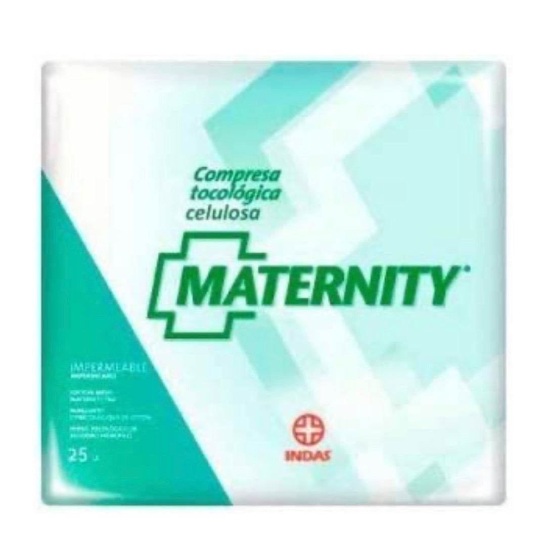 COMPRESAS MATERNITY CELULOSA ; 25 UNIDADES