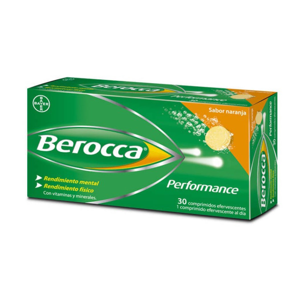 BEROCCA PERFORMANCE 30 COMPRIMIDOS EFERVESCENTES SABOR NARANJA