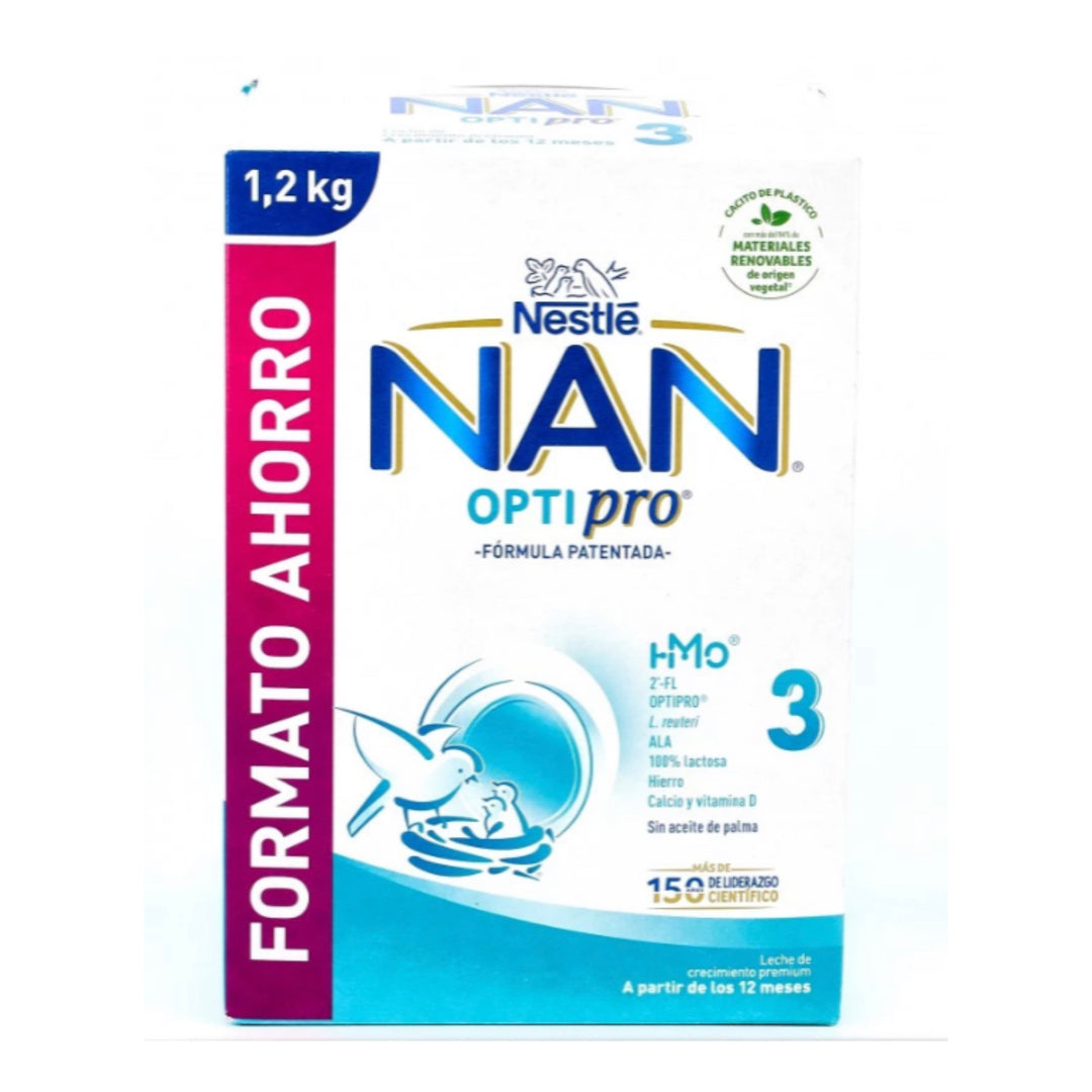 NAN OPTIPRO 3 LECHE INFANTIL PROMO ; 1200 GR