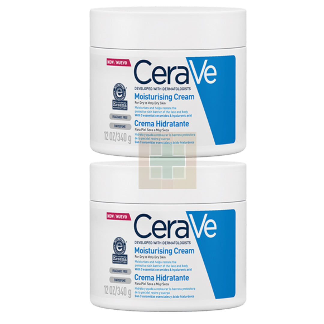 CERAVE DUPLO CREMA HIDRATANTE ; 340 GR x2