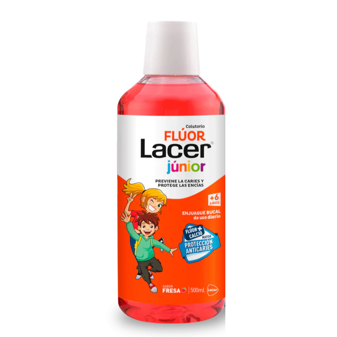 LACER COLUTORIO FLUOR DIARIO 0,05 % SABOR FRESA; 500ML