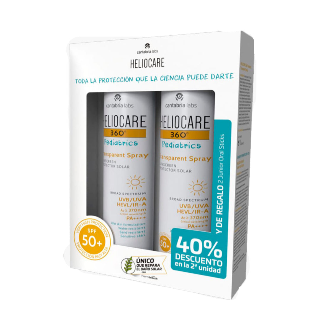 HELIOCARE 360º PEDIATRICO SPRAY TRANSPARENTE DUPLO; 2X200ML
