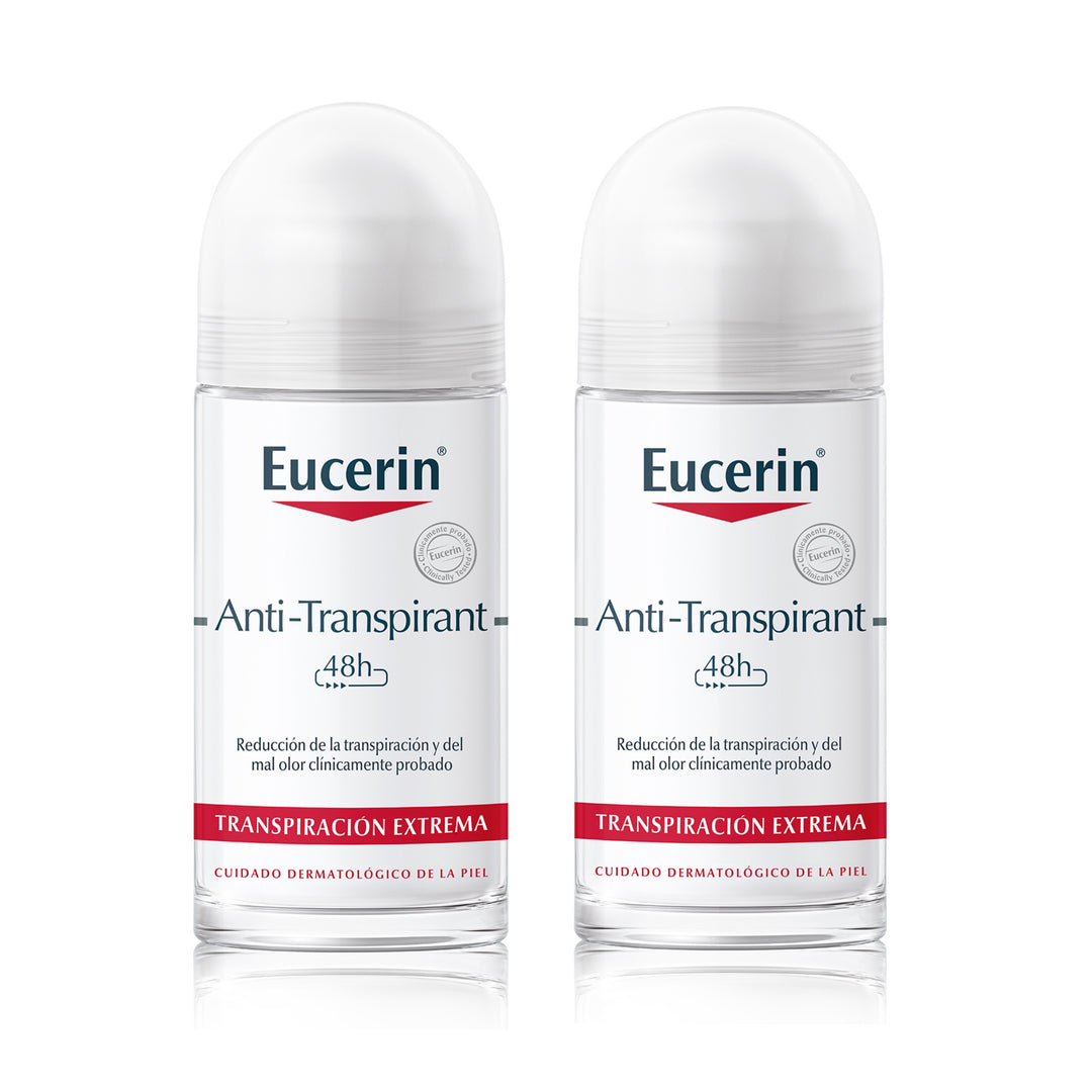 EUCERIN DUPLO DESODORANTE ANTITRANSPIRANTE 50% 2ºU; 50ML+50ML