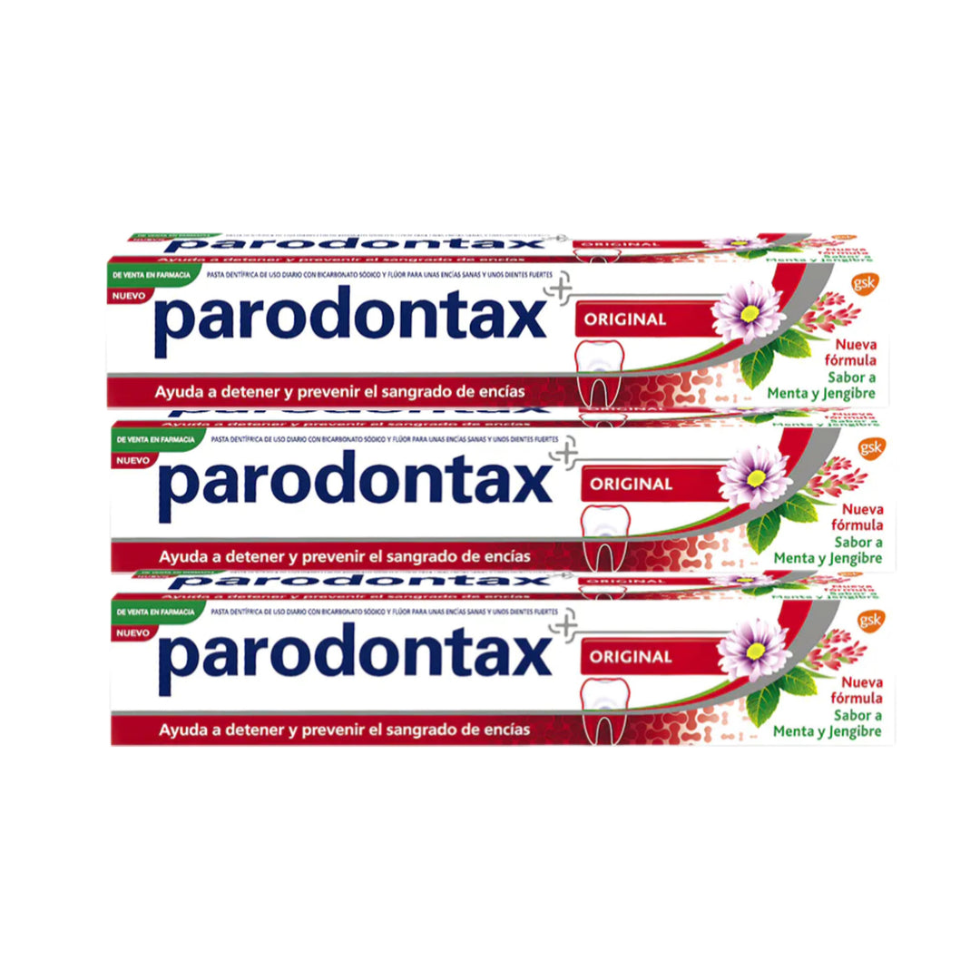 PARODONTAX ORIGINAL TRIO PASTA DE DIENTES ; 75 x 3 ML