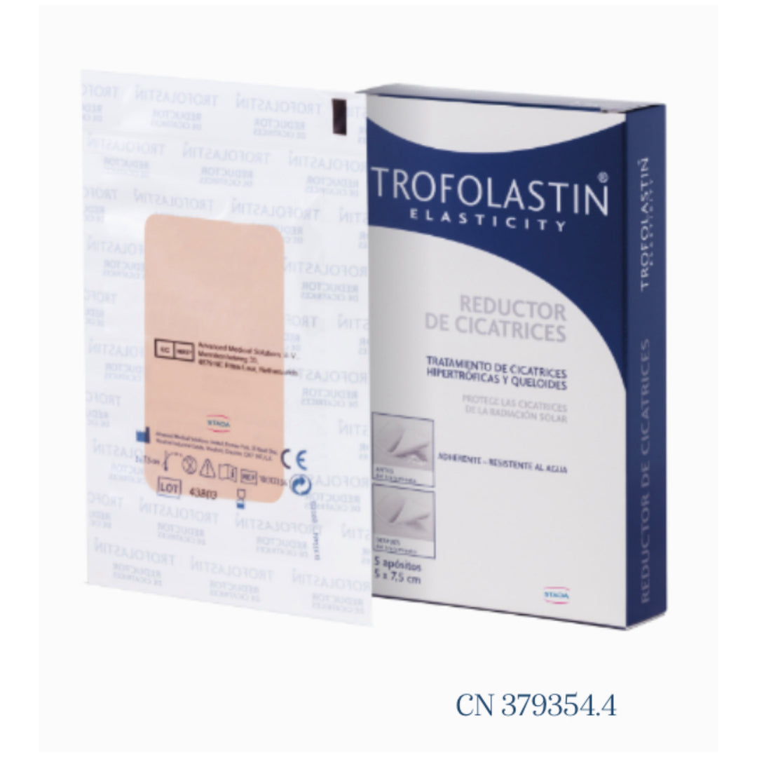 TROFOLASTIN PARCHE REDUCTOR CICATRICES 5x7,5 CM ; 5 UNIDADES