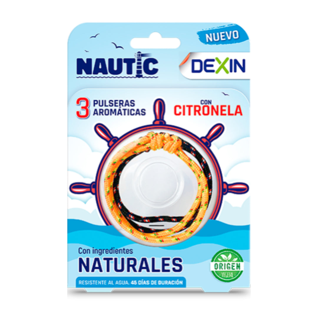 DEXIN PULSERA NÁUTICA ANTIMOSQUITOS ; 3 UNIDADES
