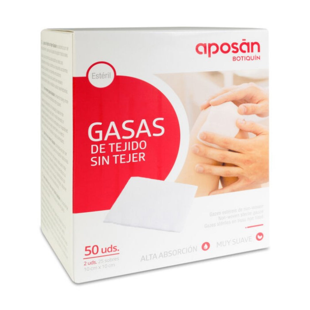 APOSAN GASAS TEJIDO SIN TEJER ; 50 UNIDADES