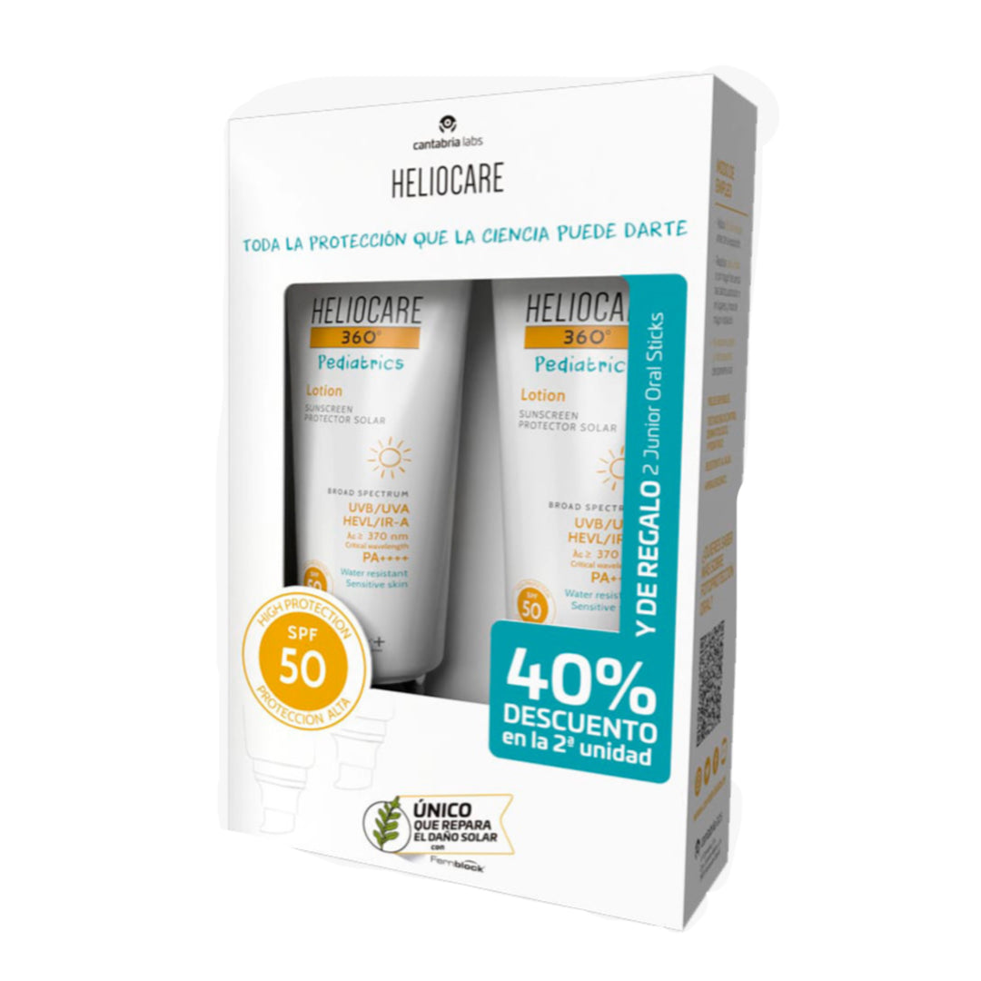 HELIOCARE 360º PEDIATRICO DUPLO LOCIÓN SPF 50; 2X200ML