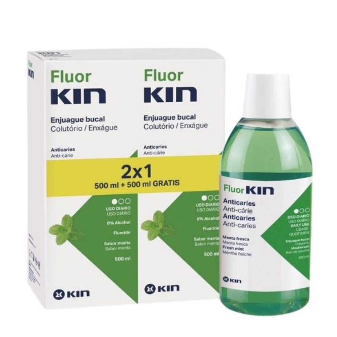 FLUOR KIN ANTICARIES DUPLO COLUTORIO DIARIO 0,05 ; 500 ML