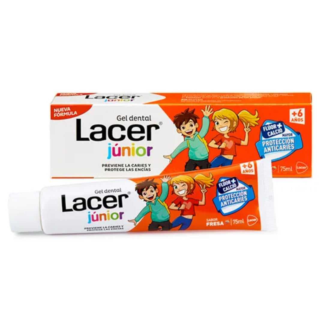 LACER JUNIOR GEL DENTAL SABOR FRESA; 1 ENVASE 75 ML