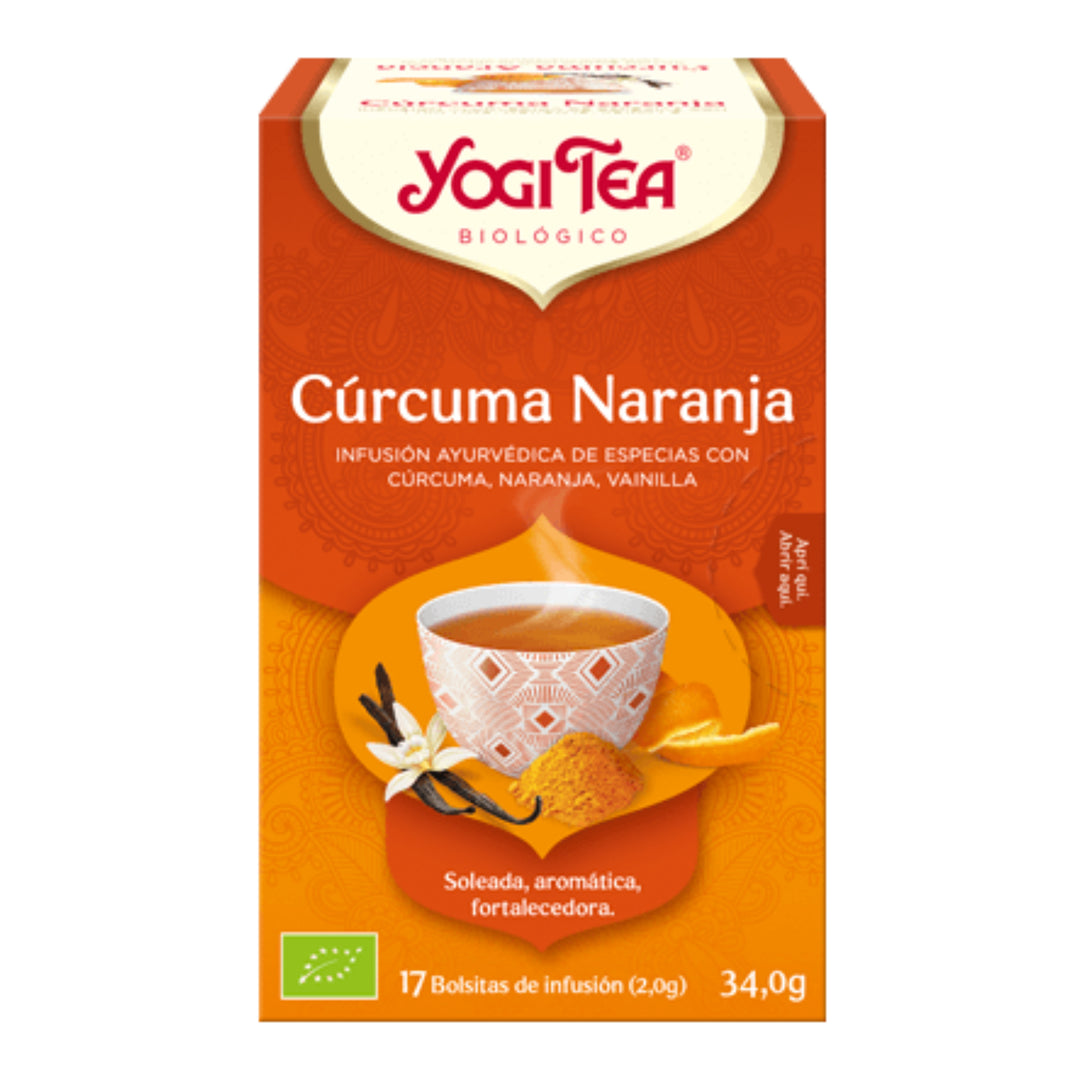 YOGI TEA CÚRCUMA NARANJA ; 17 BOLSITAS