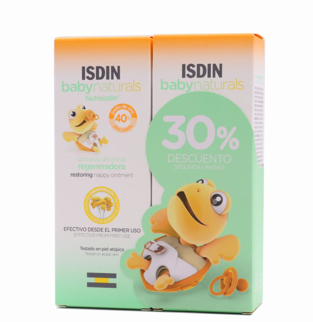 ISDIN BABY NATURALS NUTRAISDIN DUPLO POMADA PAÑAL REGENERADORA; 2X100ML