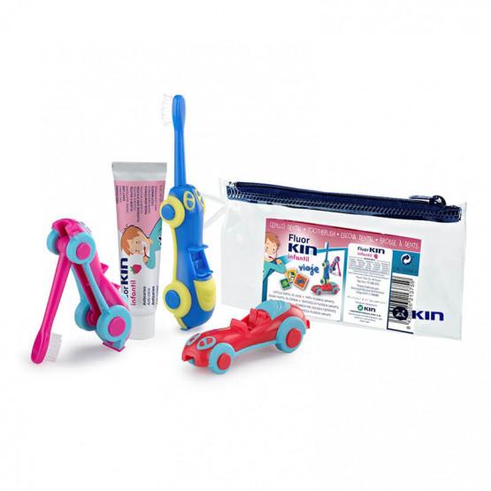 FLUOR KIN INFANTIL PASTA DENTIFRICA + CEPILLO INFANTIL KIN VIAJE INICIO; 25 ML