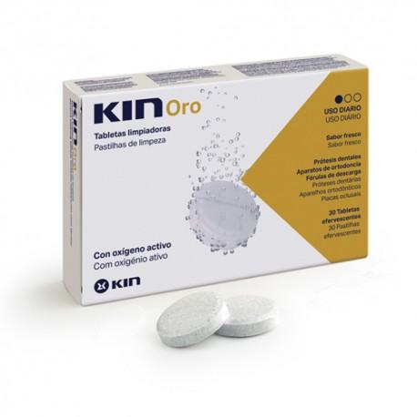 KIN ORO TABLETAS LIMPIADORAS LIMPIEZA PROTESIS DENTAL; 30 TABLETAS