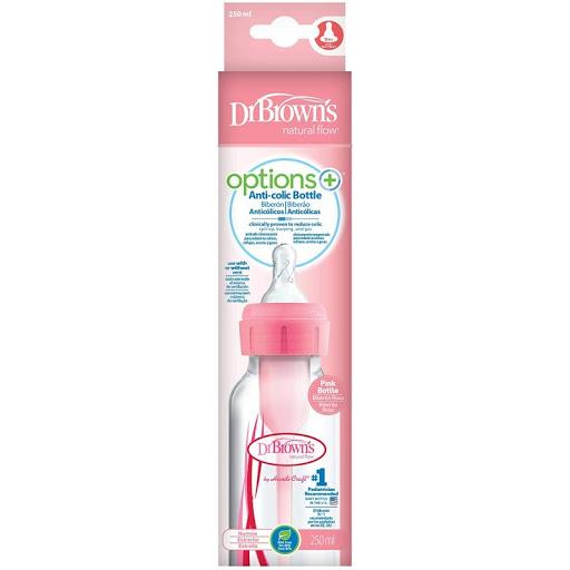 DR BROWN´S BIBERON ESTRECHO OPTIONS ROSA 250 ML