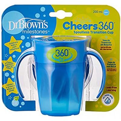 DR BROWN´S VASO 360º SIN BOQUILLA AZUL 200 ML