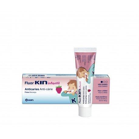 FLUOR KIN INFANTIL PASTA DENTIFRICA FRESA; 100 ML