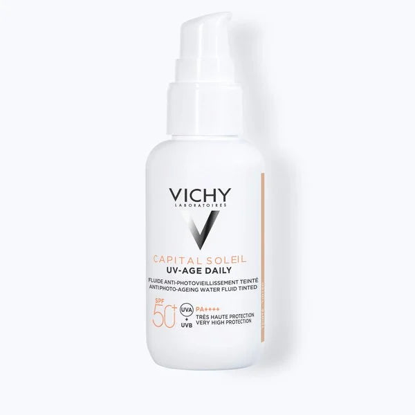 VICHY CAPITAL SOLEIL UV AGE DAILY SPF 50+ COLOR TONO CLARO ; 40ML
