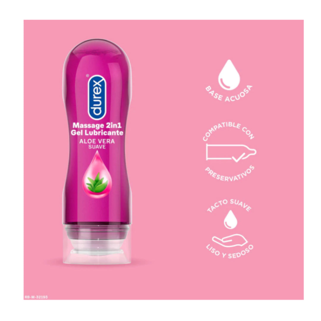 DUREX LUBRICANTE MASSAGE ALOE VERA 2 EN 1 ; 200 ML Farmacia Montesclaros DUREX LUBRICANTE MASSAGE ALOE VERA 2 EN 1 ; 200 ML Farmacia Montesclaros